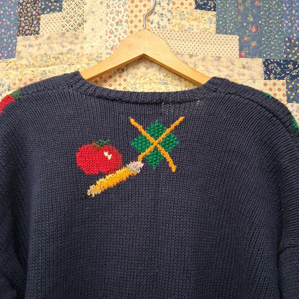 VTG Signatures Northern Isles II School Teacher Cardigan Hand Knitted 2X Teddy - Picture 6 of 12